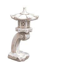 Solstice Sculptures Pagoda Tall 59Cm Antique Stone Effect, Grey