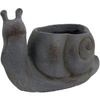 Solstice Sculptures Snail Planter 24Cm Blue Iron Effect, Blue