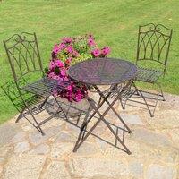Summer Terrace Rochelle Folding Bistro Set Mocha Brown, Brown
