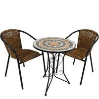 Summer Terrace Nova Bistro 60cm Set - San Remo, Brown