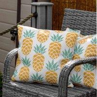 Streetwize Outdoor Pair of Scatter Cushions Light Up Pineapple, Multi
