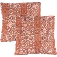 Streetwize Outdoor Pair of Scatter Cushions Jacquard Pink, Red