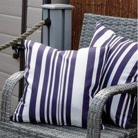 Streetwize Outdoor Pair of Scatter Cushions Blue Stripe, Multi