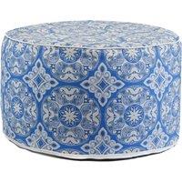 Streetwize Inflatable Ottoman Jacquard Blue, Blue