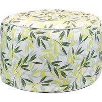 Streetwize Inflatable Ottoman Green And Grey Leaf, Multi