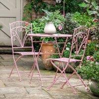 Gallery Direct Mitchum 2 Seater Bistro Set Coral, Pink