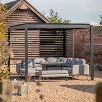 Gallery Direct Wellington Pergola Black 3000x4000mm, Black