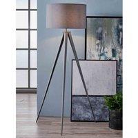 Teamson Home Romanza Grey Tripod Floor Lamp With Gray Finish Shade Vn-l00007G-UK, Grey