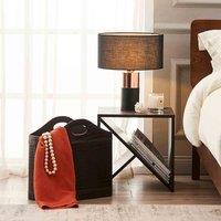 Teamson Home Ayden Table Lamp With Black Shade Black Brass Finish Vn-l00067-UK, Black