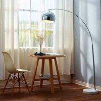 Teamson Home Arquer Curved Floor Lamp Chrome 170Cm Modern Lighting Vn-l00010-UK, Silver