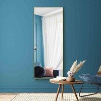 MirrorOutlet Manhattan Matt Gold Aluminium Framed Modern Wall Mirror 153 x 61.5cm, Gold