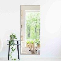 MirrorOutlet Manhattan Pewter Framed Modern Wall Mirror, Grey