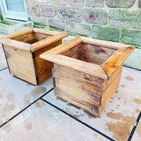 Charles Taylor 2pc Small Planter Set, Brown
