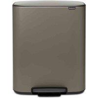 Brabantia 2 X 30L Bo Pedal Bin - Platinum, Grey