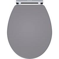 Nuie Classique Soft Close Wooden Toilet Seat - Satin Grey, Grey