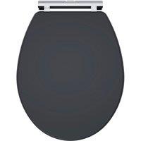 Nuie Classique Soft Close Wooden Toilet Seat - Satin Anthracite, Black