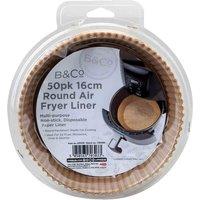 B&Co Air Fryer Liners 16cm 50 Pack