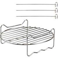 B&Co Air Fryer Rack With 3 Skewers 19X19X5cm