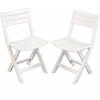 Trabella Brescia Folding Chair White Pack Of 2, White
