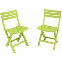 Trabella Brescia Folding Chair Lime Pack Of 2, Green