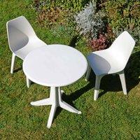 Trabella Levante Bistro Table With 2 Eolo Chairs White