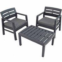 Trabella Venice 2 Seat Set Anthracite, Grey