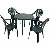 "TIVOLI" BISTRO TABLE & 2 CHAIRS in ANTHRACITE by TRABELLA, ZT-ATIVOS-02APRM