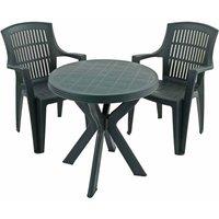 Trabella Tivoli Bistro Table With 2 Parma Chairs Set Green, Green