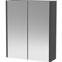 Hudson Reed Juno 600mm Mirror Unit (50/50) - Graphite Grey, Grey