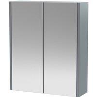 Hudson Reed Juno 600mm Mirror Unit (50/50) - Coastal Grey, Grey