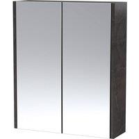 Hudson Reed Juno 600mm Mirror Unit (50/50) - Metallic Slate, Silver