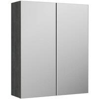 Nuie Arno 600mm Mirror Unit (50/50) - Anthracite, Grey