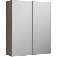Nuie Arno 600mm Mirror Unit (50/50) - Solace Oak, Brown