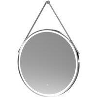 Hudson Reed 800mm Round Illuminated Mirror Chrome, Silver