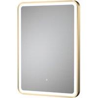 Hudson Reed 700 X 500 Brushed Brass Framed Mirror, Clear