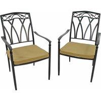 Byron Manor Ascot Dining Chair Pack Of 2, Black