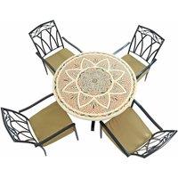 Byron Manor Montpellier Dining Table With 4 Ascot Chairs Set