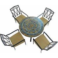 Byron Manor Monterey Dining Table With 4 Ascot Chairs Set, Brown