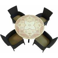 Byron Manor Provence Dining Table With 4 Stockholm Brown Chairs Set, Brown