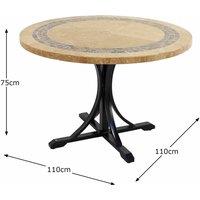 Byron Manor Vermont Dining Table With 4 Ascot Deluxe Chairs Set, Brown