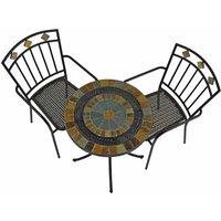 Exclusive Garden Villena 60cm Bistro Table with 2 Malaga Chair Set, Green