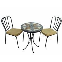 Exclusive Garden Montilla 60cm Bistro Table with 2 Milan Chairs Set, Green