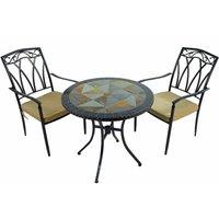 Exclusive Garden Tobarra 76cm Bistro Table with 2 Ascot Chairs Set, Green