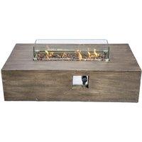 Teamson Home 48" Rectangular Gas Fire Pit, Grey