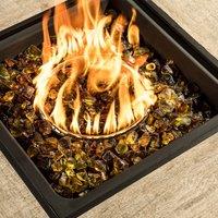 Teamson Home 1/2 Inch Reflective Fire Glass for Fire Pits 9 lb / 4 kg Bag Brown, Brown