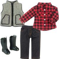 Sophias By Teamson Kids Doll Shirt Jeggings Vest And Boots Set For 18inch Dolls, Red