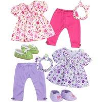 Sophias By Teamson Kids 8 Pc Set Outfit Headband And Shoes For Two 15inch Dolls, White