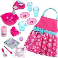 Sophia's By Teamson Kids Baking Accessories And Apron Set For 18inch Dolls Pink, Pink