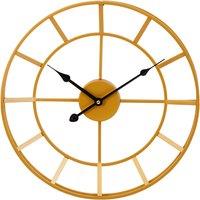 Interiors by PH Premier Housewares Gold Frame And Black Detail Wall Clock, Gold
