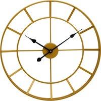 Interiors by PH Premier Housewares Large Gold Frame And Black Detail Wall Clock